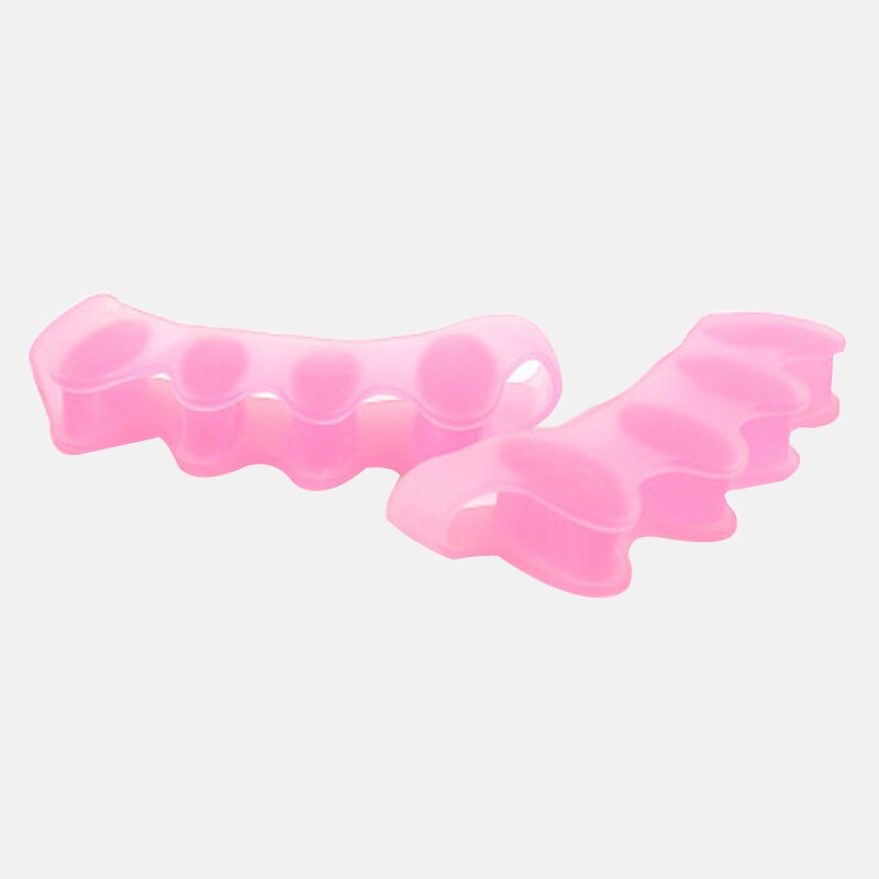 1pair Gel Toes Orthotics Hammer Toe Separators Stretchers Alignment Overlapping Orthopedic Shoes Useful Cushion Feet Care Insole: Pink