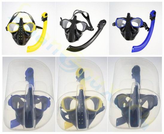 alien adult scuba Diving equipment set silicone full dry Snorkel +diving mask +PP box swimming Goggles glasses Breathing Tube