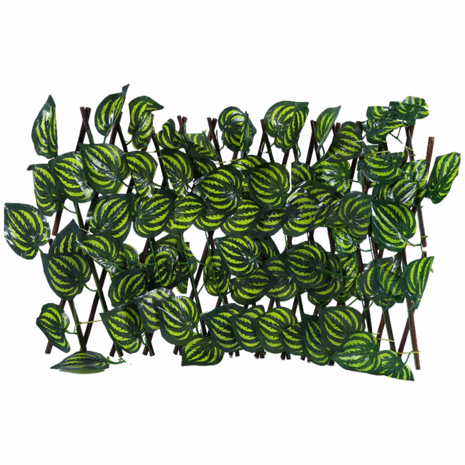 Privacy Fence Screen Wooden Expandable Faux Plant Artificial Leaf Garden Fence Panel Wall Landscaping Backyard Balcony Decor: F