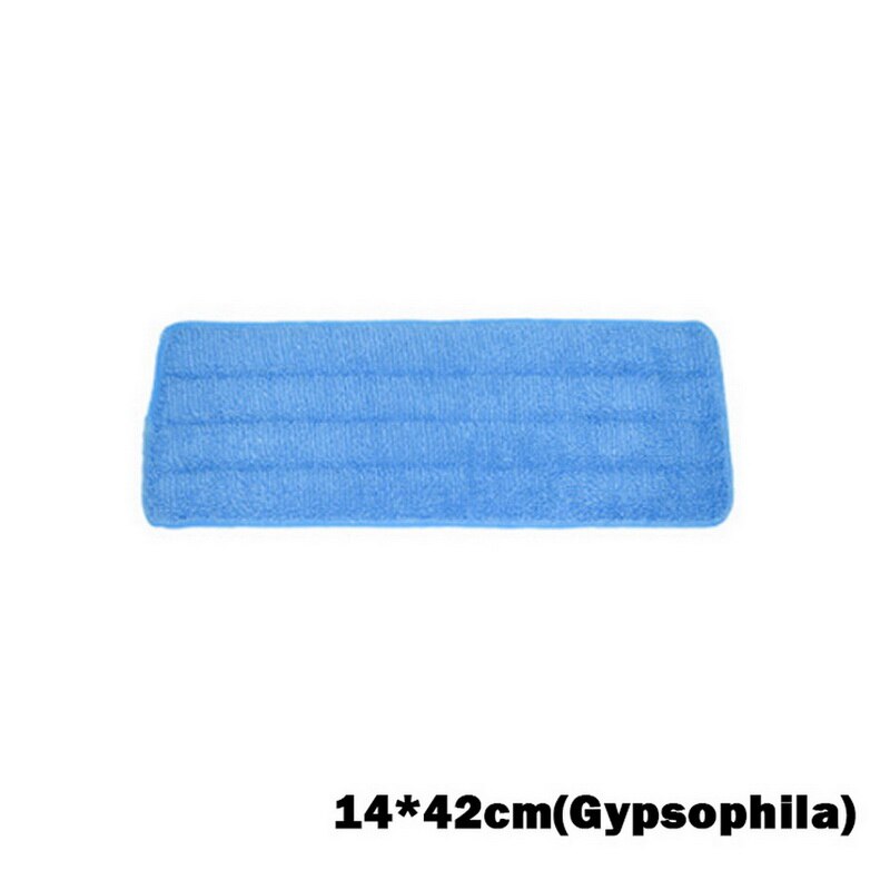Remplacement de la tête de balai à franges lavable en microfibre pour le nettoyage de la poussière et du sol: 14 x 42cm bleu