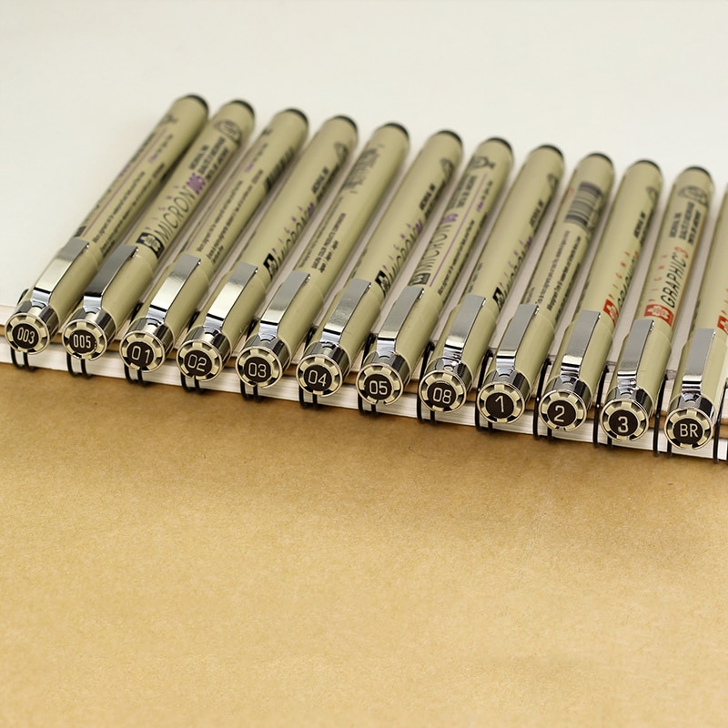 Sakura Pigma Micron Porous-Point Pens Waterproof Brush Pen Set Needle Drawing Pen Comic Hand-painted Water-based Hook Line Pen