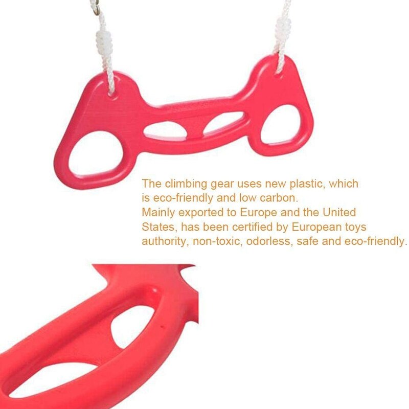 Kids Swing Ring Trapeze, Kids Climbing Frames And Swings Children Trapeze Bar with Gym Rings for Outdoor Playground