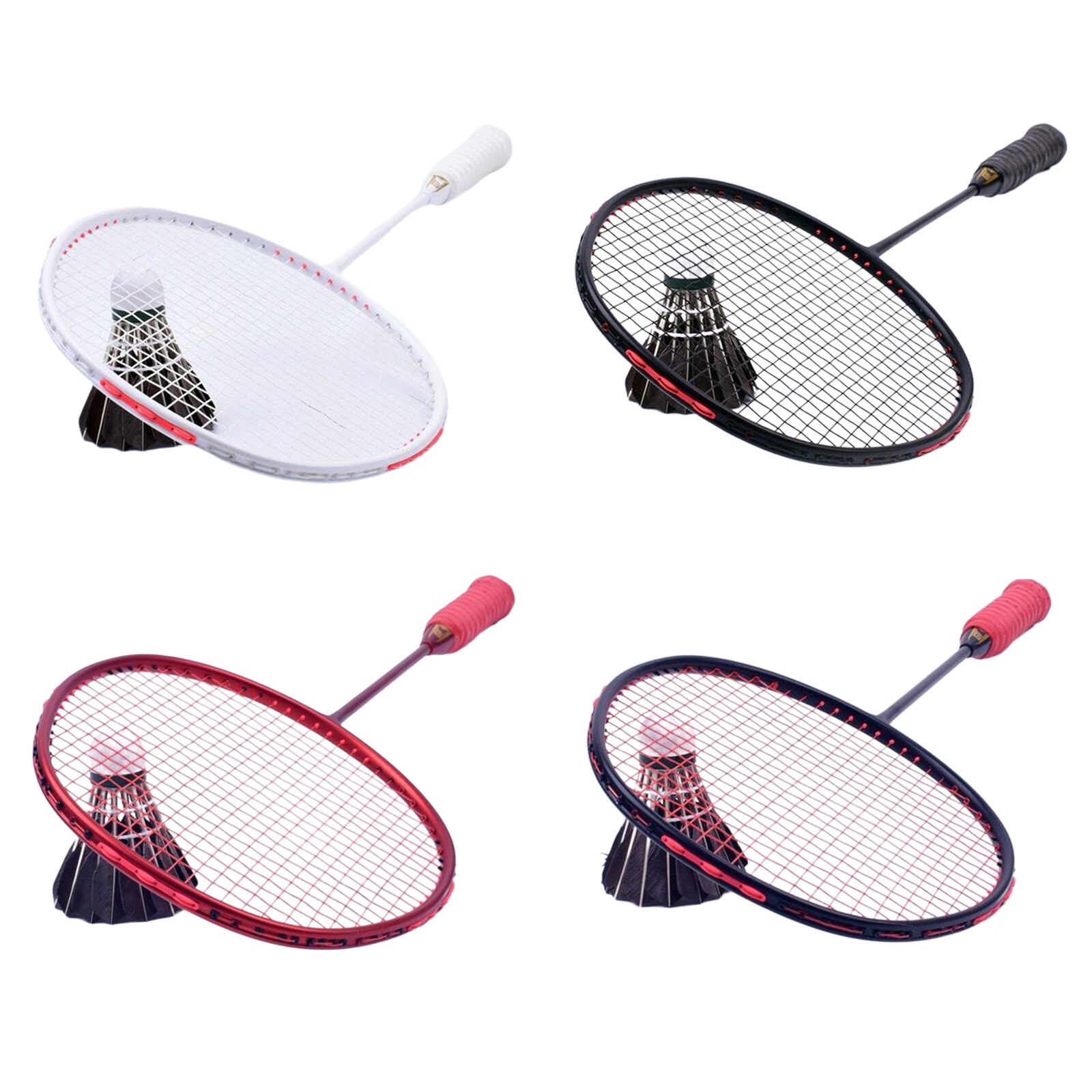 Badminton Racquet Ultralight Carbon Fiber Racket Black