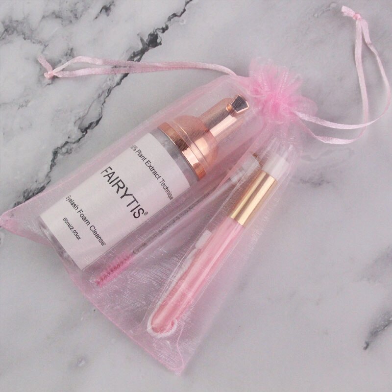FAIRYTIS Eyelash Extension Shampoo Private Label Eye Lashes Foam Cleaner No Stimulation for Removing Eye Makeup: F4