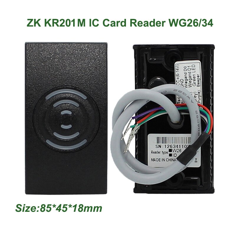 ZK KR200 Wiegand Card Reader 13.56Mhz MF Card Reader WG26/34 Card Reader IP65 Waterproof Card Reader For C3 Access Control Panel