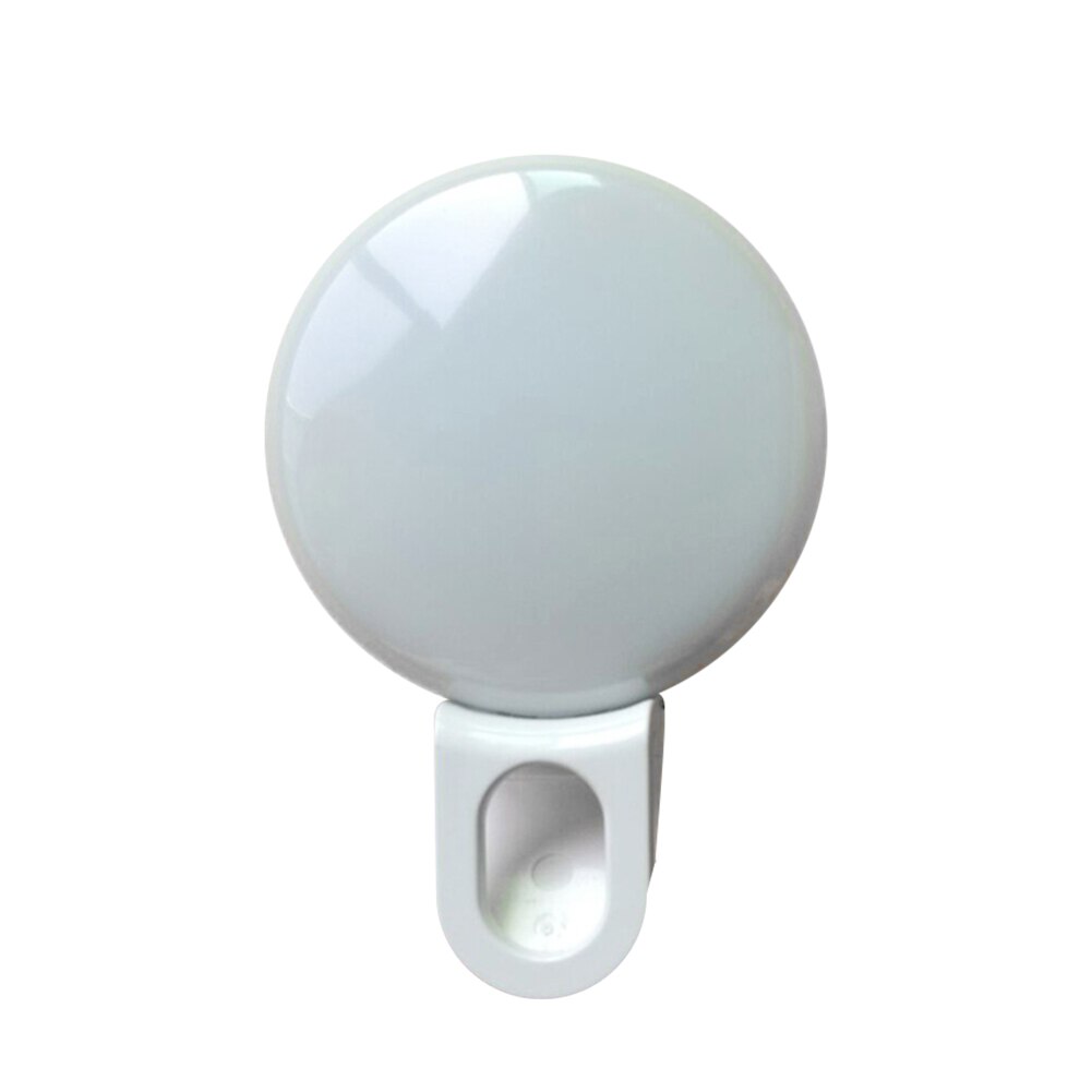 Universal- Selfie LED Ring Blitz hell Tragbare praktisch Tablette Modi LED Füllen Licht Selfie Lampe Leucht Ring Clip Für ph: weiß