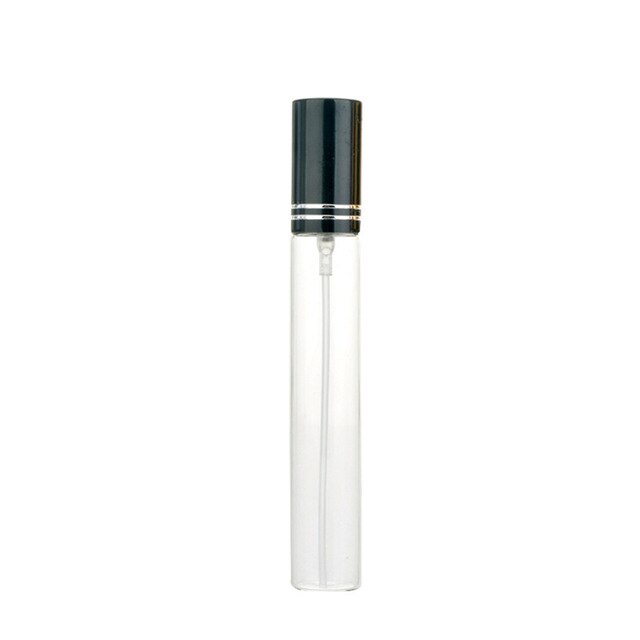 leer Klare Glas sprühen Flasche 10ml 15ml Parfüm Zerstäuber Flasche mit sprühen, nachfüllbar Leere Parfüm Flasche Feinen Nebel sprühen: 10ML / Schwarz