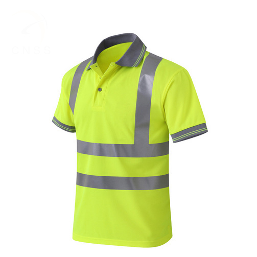 Polo reflectante de alta visibilidad para hombre, ropa de seguridad de secado rápido, camiseta reflectante, ropa de trabajo