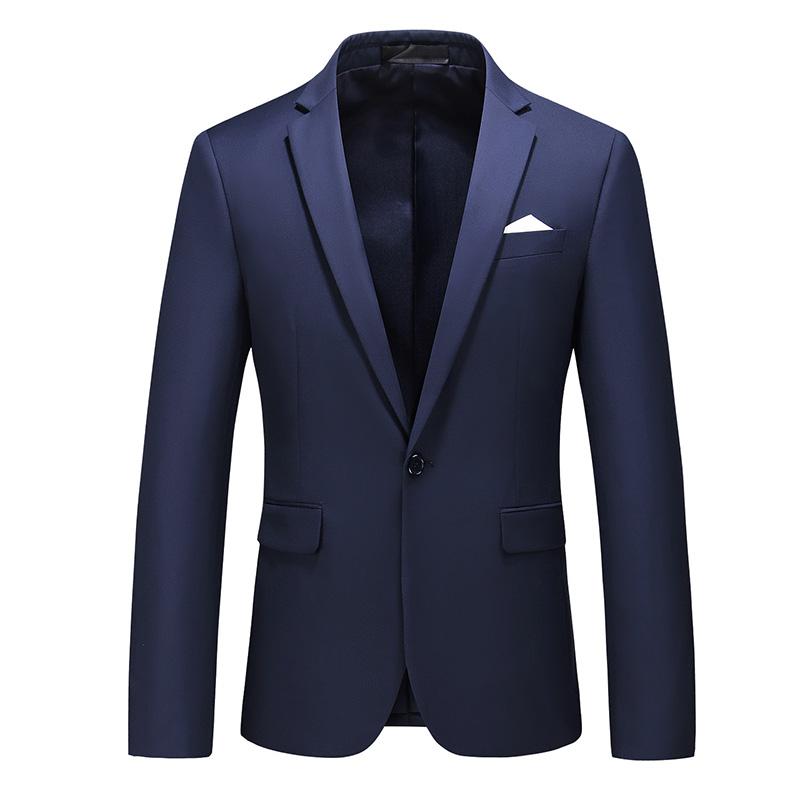 MOGU Reine Farbe männer Blazer Eine Geschmack schlank passen Hochzeit Kleid Für Männliche Neue lässig Blazer Asiatische Größe 5XL Anzug Jacke: Marineblau / asiatisch Größe XL