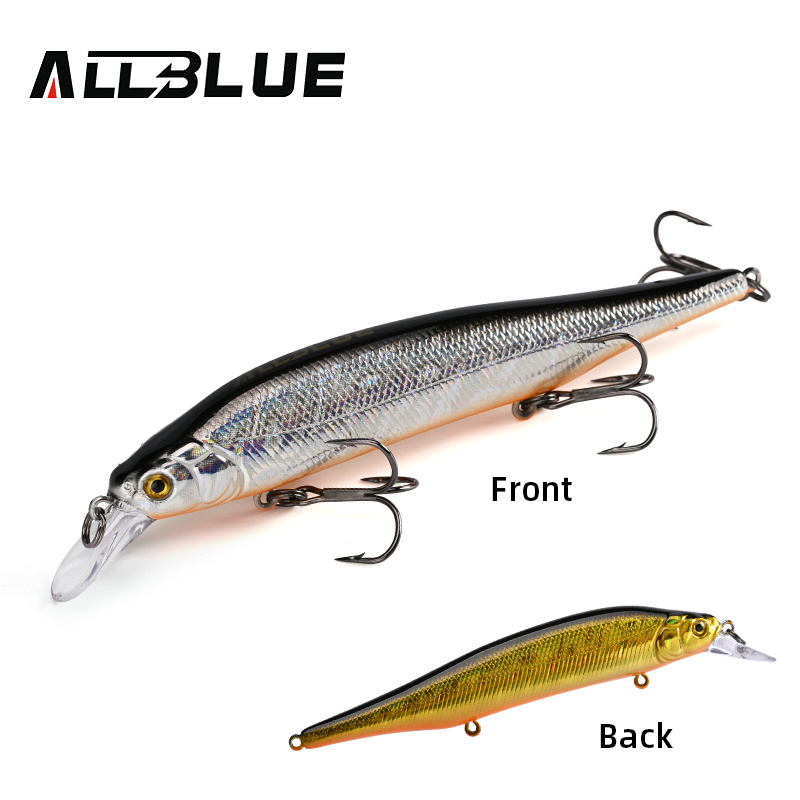 ALLBLUE KITETSU 115SP Wobbler Suspend Fishing Lure 115mm 15.4g Hard Plastic Minnow Pike Bass Perch Artificial Bait Tackle: black