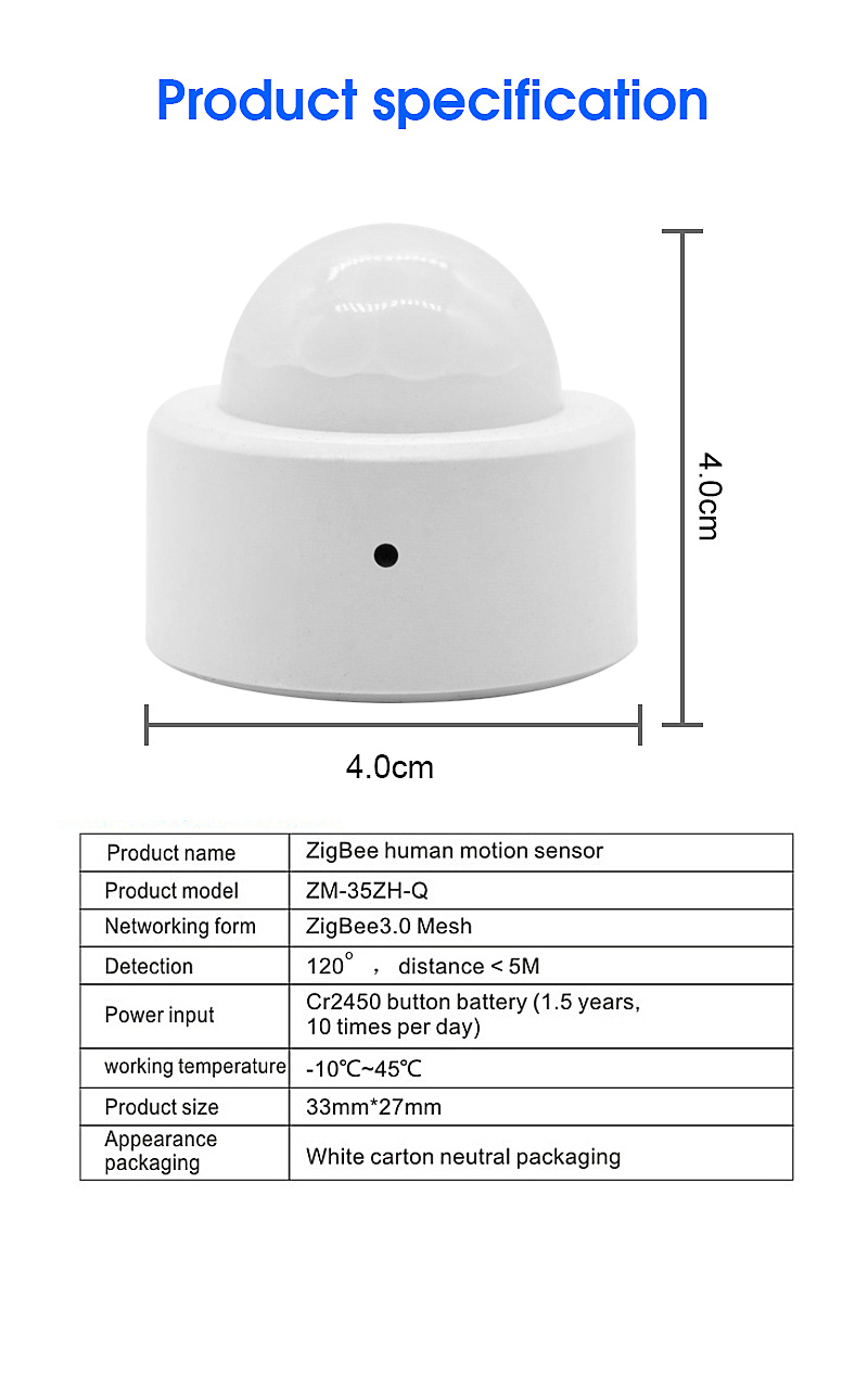 Tuya ZigBee Motion Sensor PIR Automation Human Smart Body Movement Infrared Detector Wireless Security Smart Life APP Control