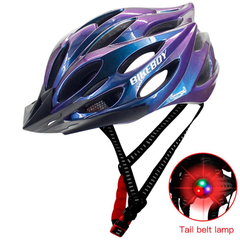 Unisex Cycling Safety Helmet with Light Bike Ultralight Helmet Integrally-molded Mountain Road bike Bicycle MTB Helmet