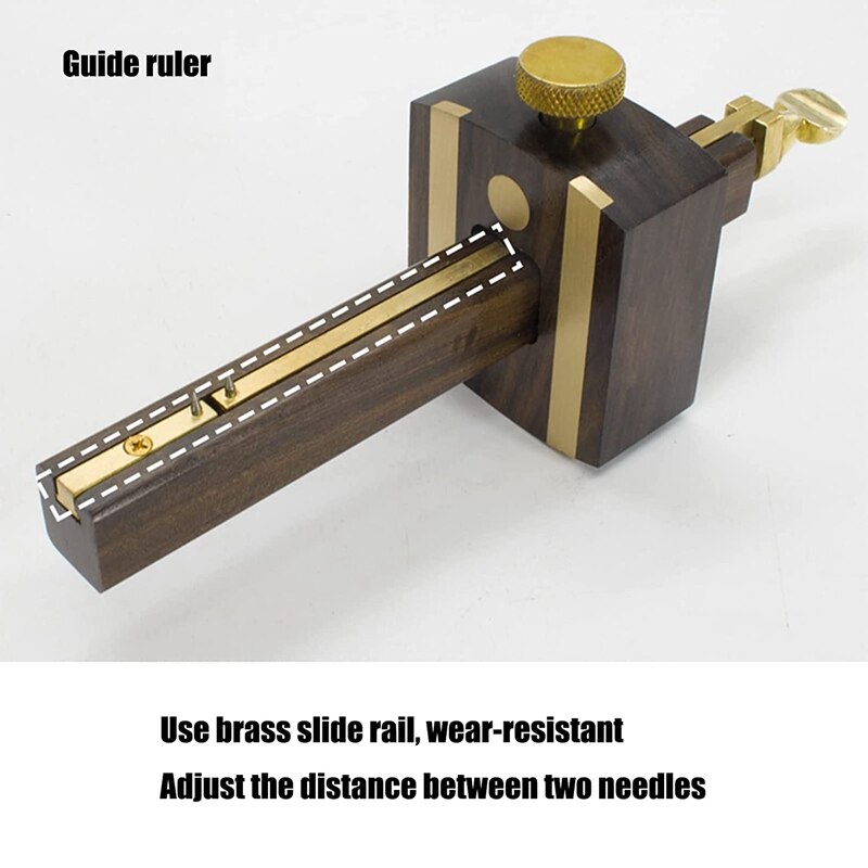 Mortise Gauge - Woodworking Scriber Marking Gauge, Wood Sliding Scraper Scribe Carpenter, Measuring Tool For Woodworking
