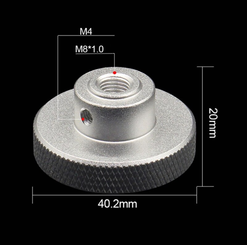 Aluminum NEMA17/23 Stepper Motor Hand Wheel Jog Knob M8 Bore Size