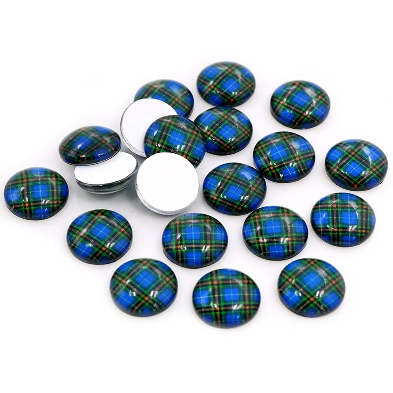 Di nuovo Modo 20pcs 12 millimetri Handmade Photo Cabochons di Vetro (Colori ondulato piume): E7-14