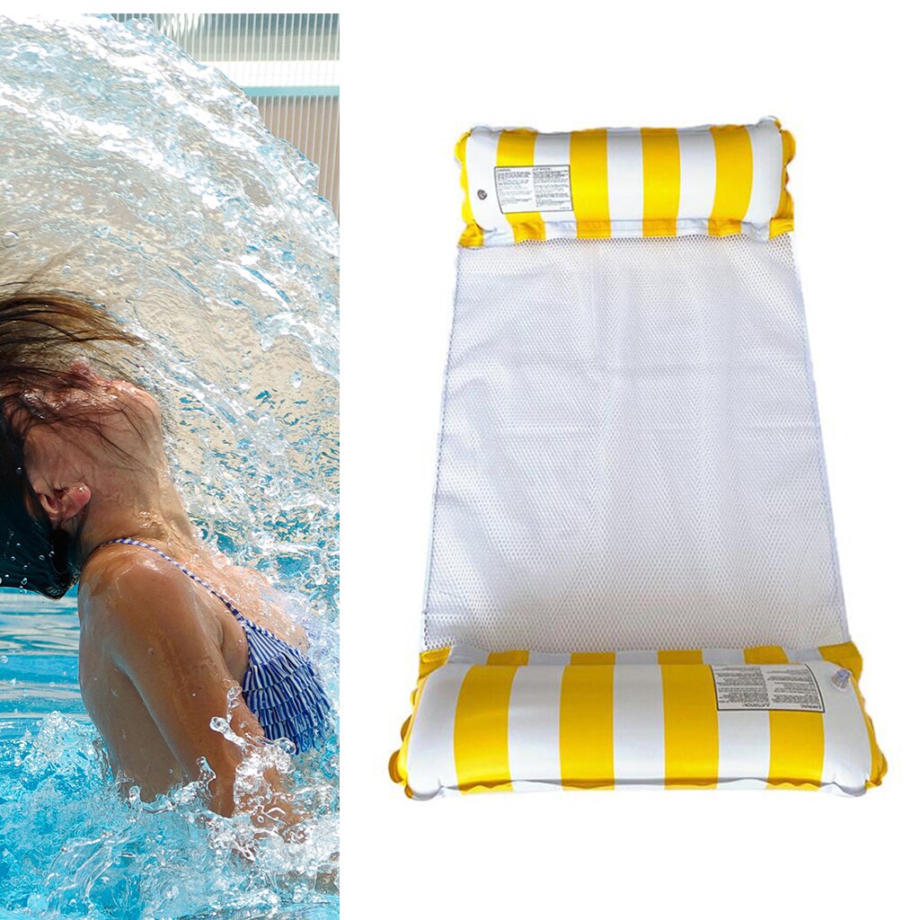 Water Hangmat Opvouwbare Drijvende Stoel 120X70Cm Reizen Lounge Zadel Drifting: Yellow