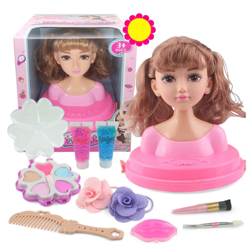 Children Pretend Play Kid Make Up Toys Set Hairdressing Simulation Cosmetic