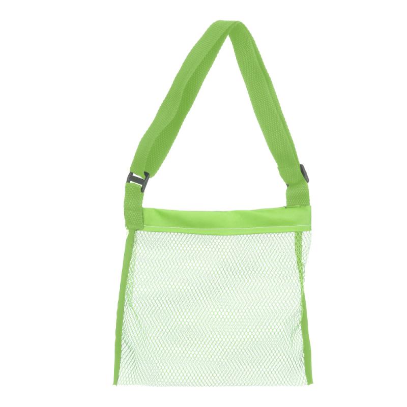 Bolsas de malla de gran capacidad para juguetes de playa para niños y mujeres, organizador de ropa, toalla, cosméticos, maquillaje: green small