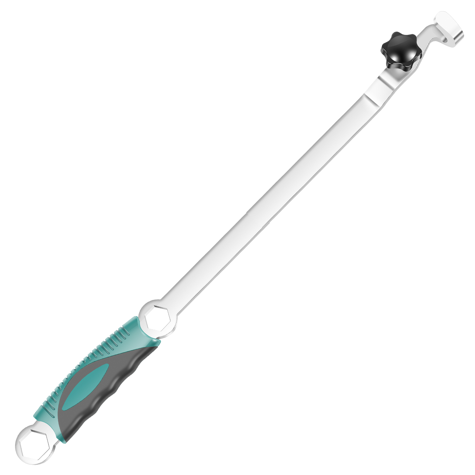 1Pc Wrench Extender Tool Chroomvanadiumstaal Wrench Extension Universele Spanner Koppelversterker Apparaat voor Draai Moeren Bouten: zwart