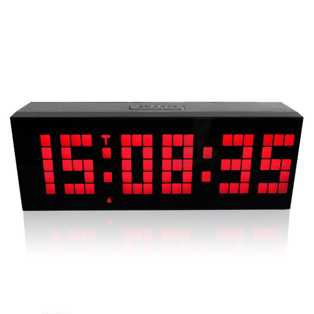 New Digital Orologi LCD Elettronica di Controllo Remoto Luminoso Orologi Da Tavolo Supporto Orologio Da Parete Casa Orologio Timer 6-bit 5 Segmento HA CONDOTTO L'orologio: Red