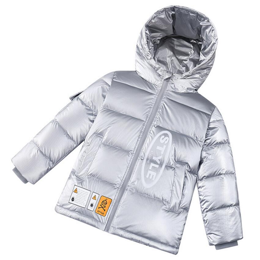 Chaqueta cálida para bebé, abrigo grueso con capucha para niño de 3 a 8 años, ropa para niño, traje de nieve, Parka, trajes: silver / 6