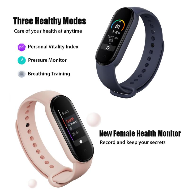 Xiaomi Mi Band 5 Smart Bracelet 4 Color AMOLED Screen Miband 5 Smartband Fitness Traker Bluetooth Sport Waterproof Smart Band