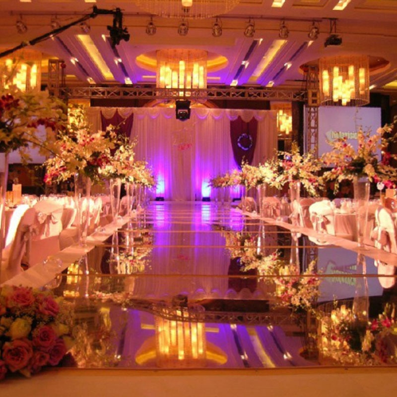 Tapete espelhado para casamento, decorativo para festa de casamento, 100mm de espessura, palco e corredores de 0.12 cm x 10m