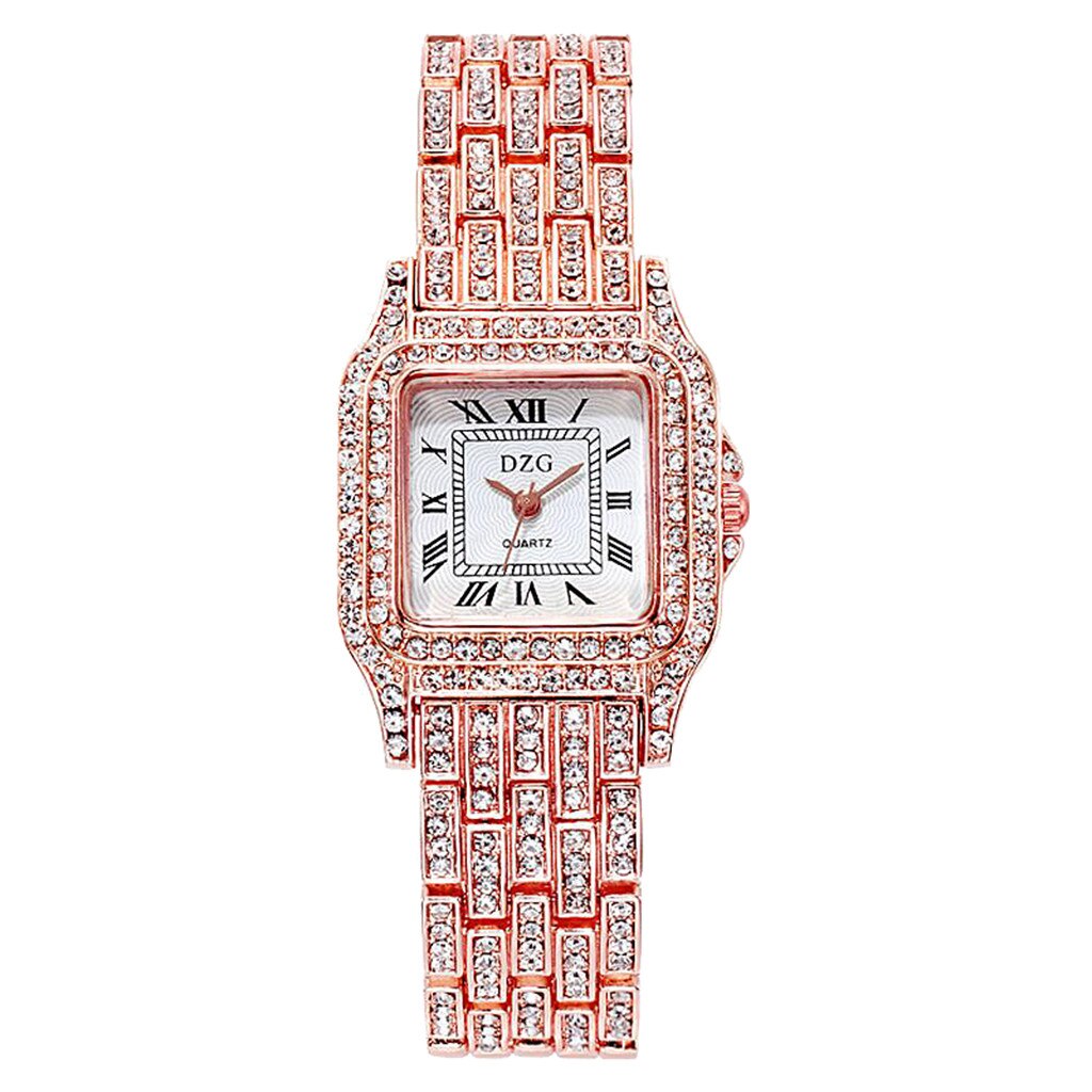 Dames Quartz Horloge Rvs Mesh Band Vrouwelijke Quartz Horloge Vrouwen Sleek Minimalistische Geometrische Vierkante Gradiënt Matte 728: Rose