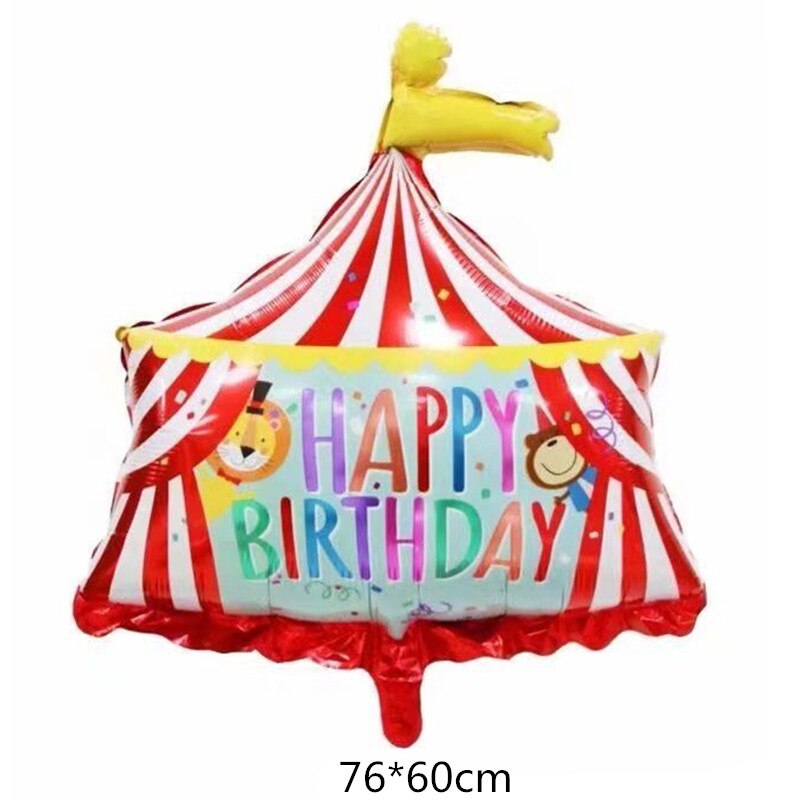 1pc färgglada unicorn tårta aluminium film ballong regnbåge tofs moln aluminium folie ballonger cirkus clown födelsedagsfest ballong: Skede