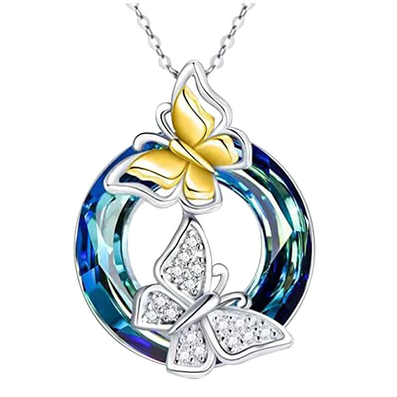 Butterfly necklace charm pendant necklace jewelry girl girlfriend wife mother birthday