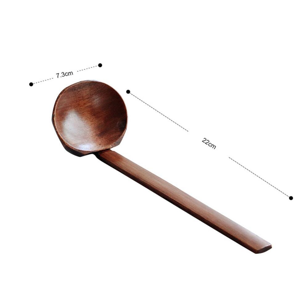 Japanse Stijl Lange Steel Houten Lepel Pot Vergiet Servies Keuken Koken Duurzaam Lepel Ramen Pot Filter Lepel: 02