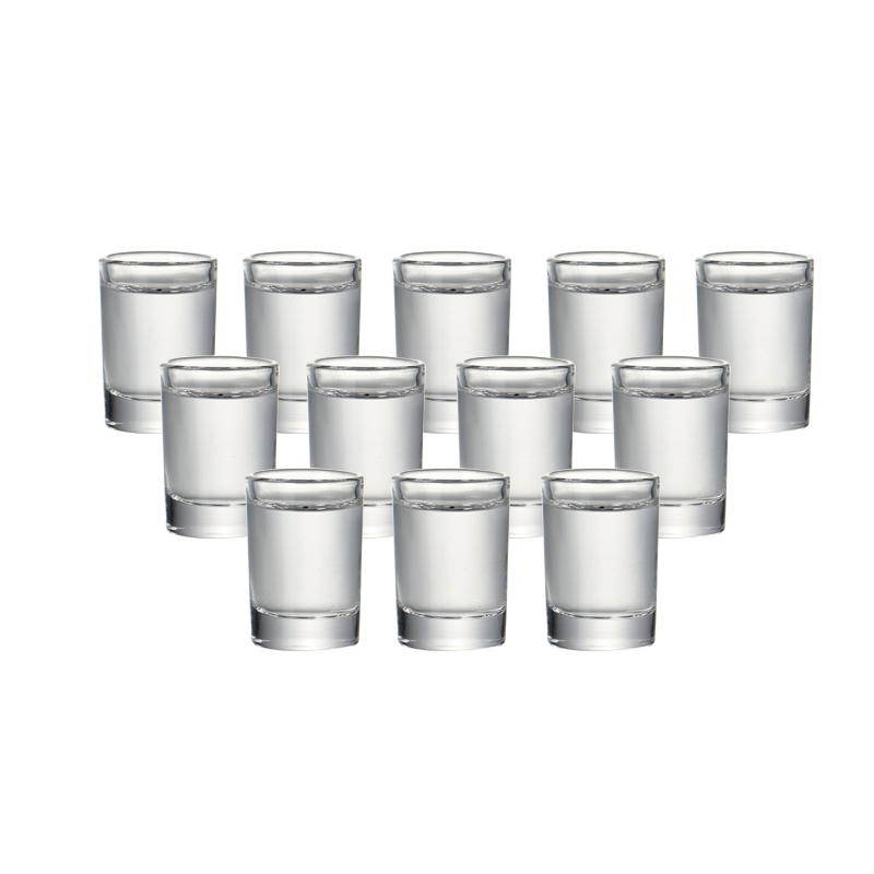 Sæt  of 12 blyfri shotglas maskinfremstillet spiritusglas til stærke spiritus vadka baijiu bryllupsfest 15ml