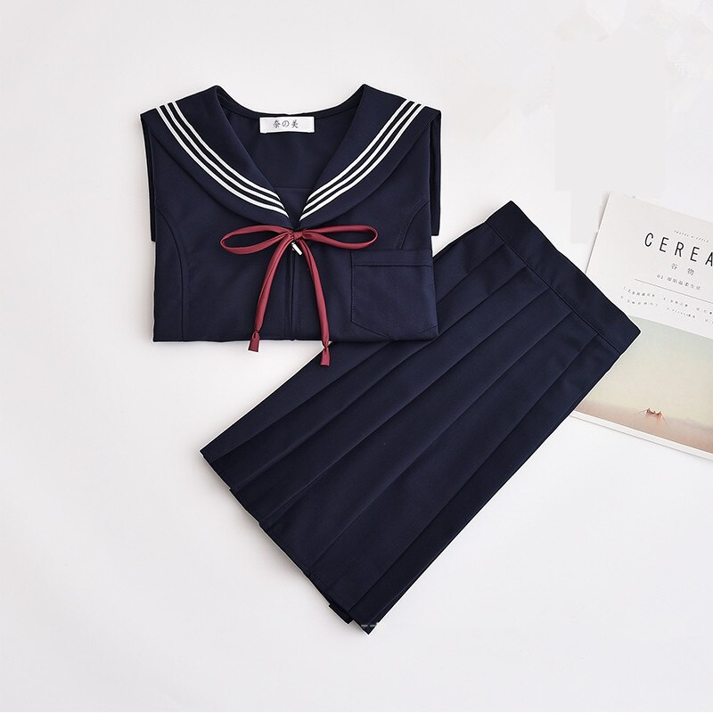 Meninas Uniforme Escolar Japonês Japão Marinheiro da Marinha Uniforme de Formatura Roupas Camisa Da Escola Alunos Saia Conjuntos