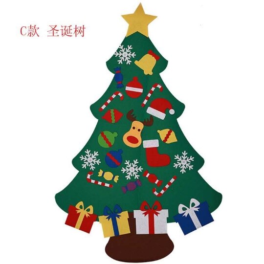 DIY Felt Christmas Snowman or Tree Kids Toys For Children Own Xmas Decoration Tree Year Favorite Kindergarten Craft: 3