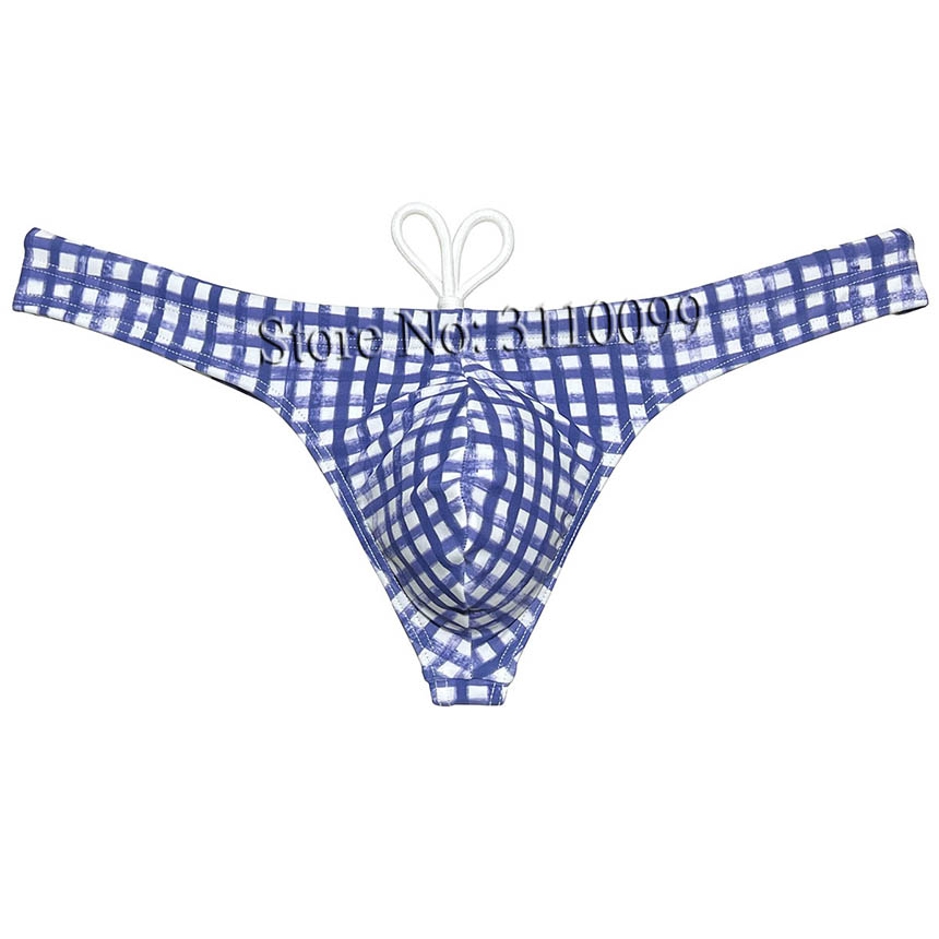 Herren Eisseidenfutter Bade Tanga Badeanzug Beachwear Badehose Bikini Bademode Unterwäsche: L / Brown