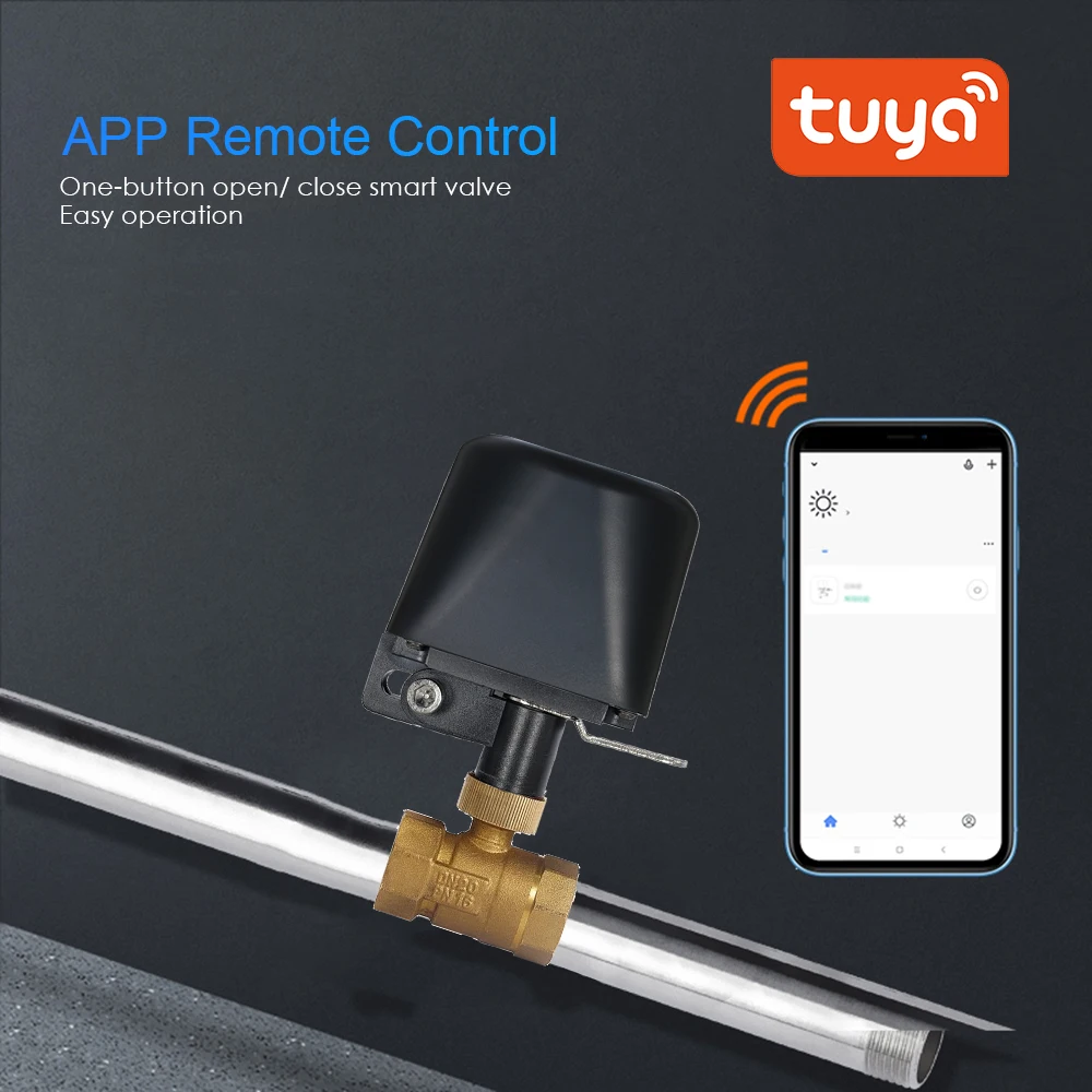 Tuya – vanne d'arrêt d'eau intelligente WiFi Zigbee, vanne de contrôle d'arrêt d'eau et de gaz, minuterie de contrôle sans fil DN15/DN20/DN25, fonctionne avec Alexa Google home