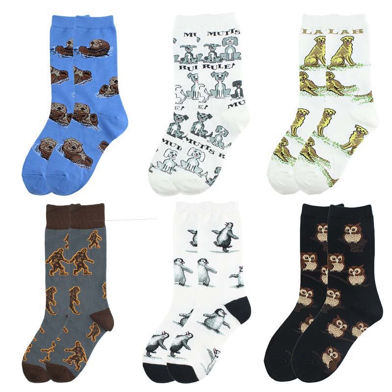 Verschillende Honden Grappige Sokken Vrouwen Kawaii Uil Mutts Penguin Leuke Sokken Mooie Japanse Harajuku Calcetines Mujer Sokken