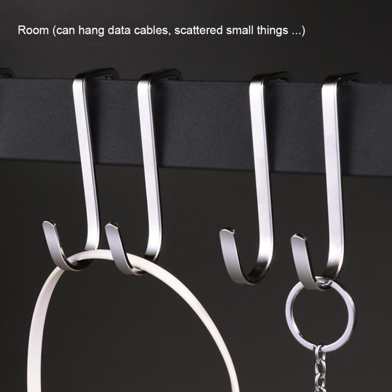 Rvs Dubbele S Haak Sluiting Vorm Opslag Haak Voor Badkamer Keuken Muur En Deur Organizer Accessoires Purse Hook