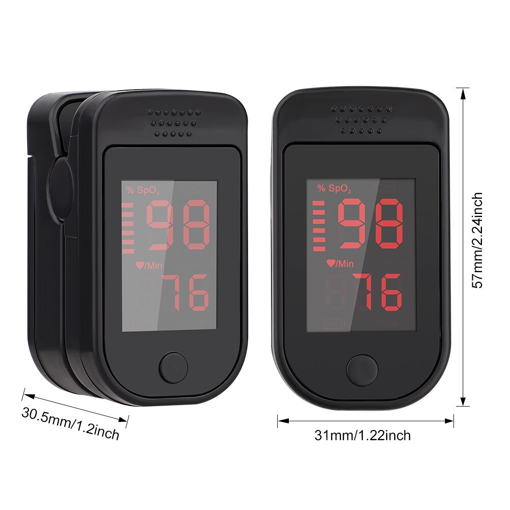 LED Finger Pulse Oximeter Oxymeter Pulsoximeter Pulseoximeter Fingertip Pulse Oximeter Blood Oxygen Meter Health Care Tool