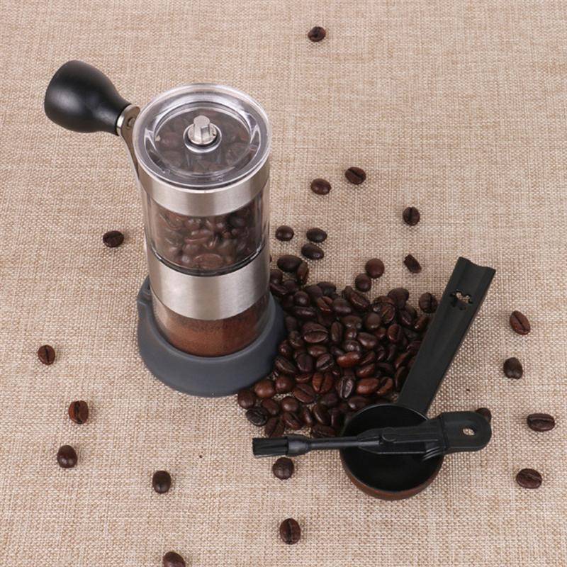 Handheld Mini Portable Spice Grinder Coffee Mill Coffee Grinder Hand Grinder with Hand-Crank for Office Outdoor Activities Use
