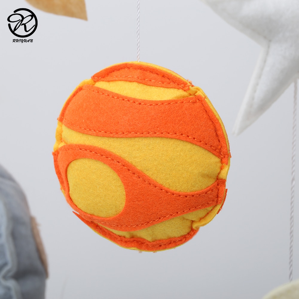 Space Nursery Mobile Solar System Baby Crib Mobile Astronaut felt Ceiling Hanging Spaceship Baby Shower