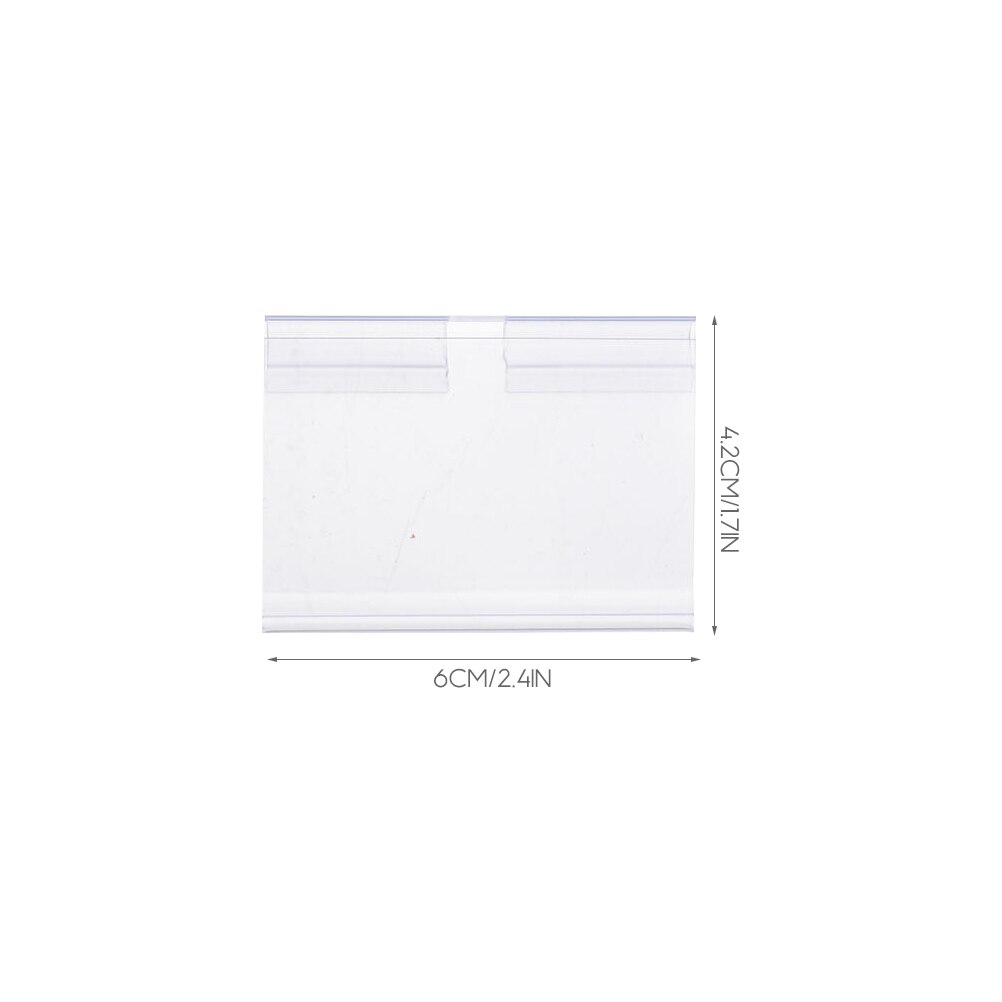 50Pcs Shop Price Cards Holder Supermarket Label Holder Label Paper Inserts