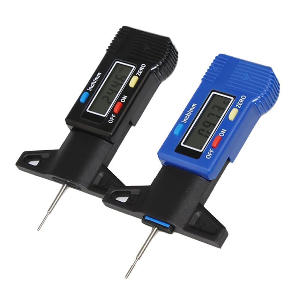 Digital Car Tyre Tire Tread Depth Gauge Meter Measurer Tread Thickness Pad System Tool Shoe Brake Tire Monitoring Gauges Ca C1H4