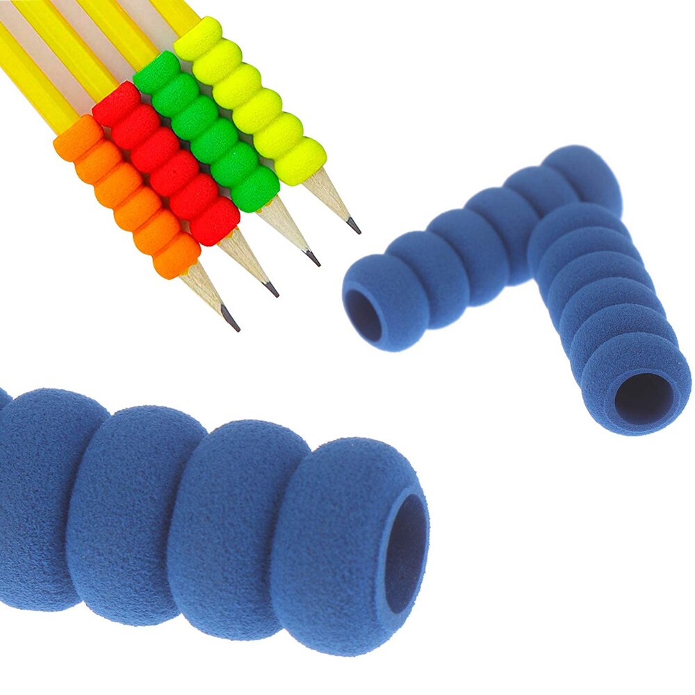 10 sztuk klasyka miękka miękka pianka piana ołówek uchwyty ołówek pokrywa antypoślizgowa pisanie pomoc pojemnik na ołówki ołówek chwytak