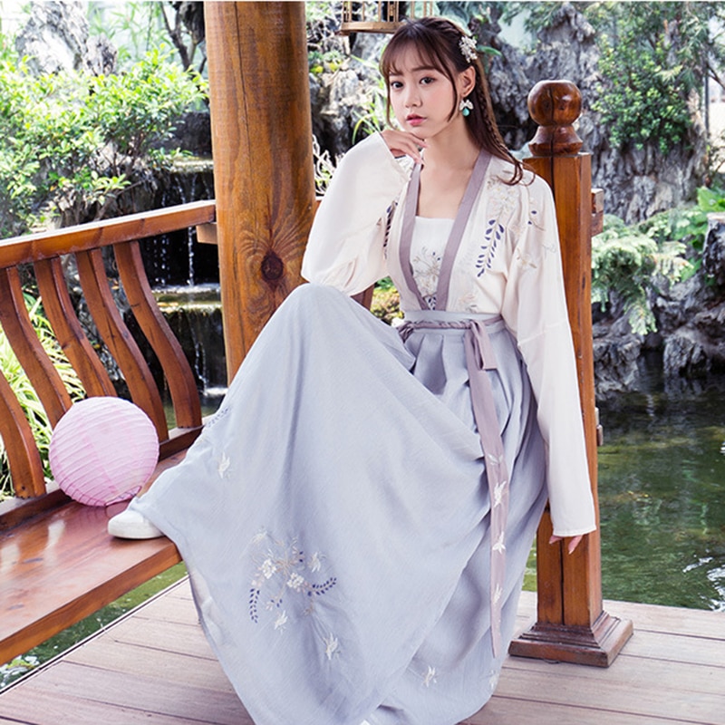 Hanfu frauen chinesischen tanz kostümich qing-dynastie kostüm chinesischen hanfu traditionellen chinesischen kleid