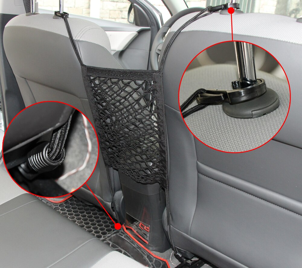 Car Interior Trunk Seat Back Elastic Mesh Net for jeep renegade wrangler jk compass dodge journey ram 1500 for chrysler 300c