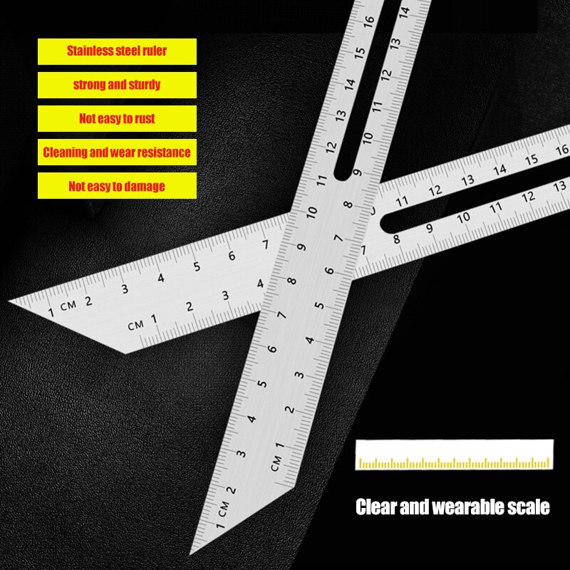Newly Handle Stainless Steel Multi Angle Ruler Adjustable Sliding Bevel Carpentry Angle Finder Tool XSD88