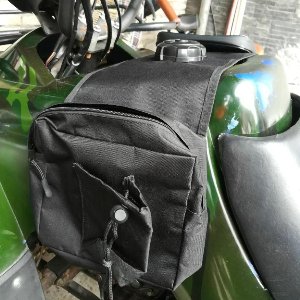 1 Set Multi-pocket ATV Fuel Tank Bag Saddlebag Mobile Cup Holder for UTV Yamaha Kawasaki Scooter Fast CSV