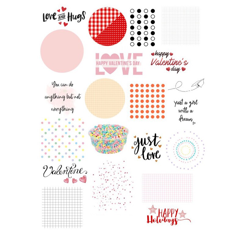 2 stk takk ord diy dekor scrapbooking kule tidsskrift skrivesaker klistremerker album planlegger papir dagbok klistremerke: Sz09507