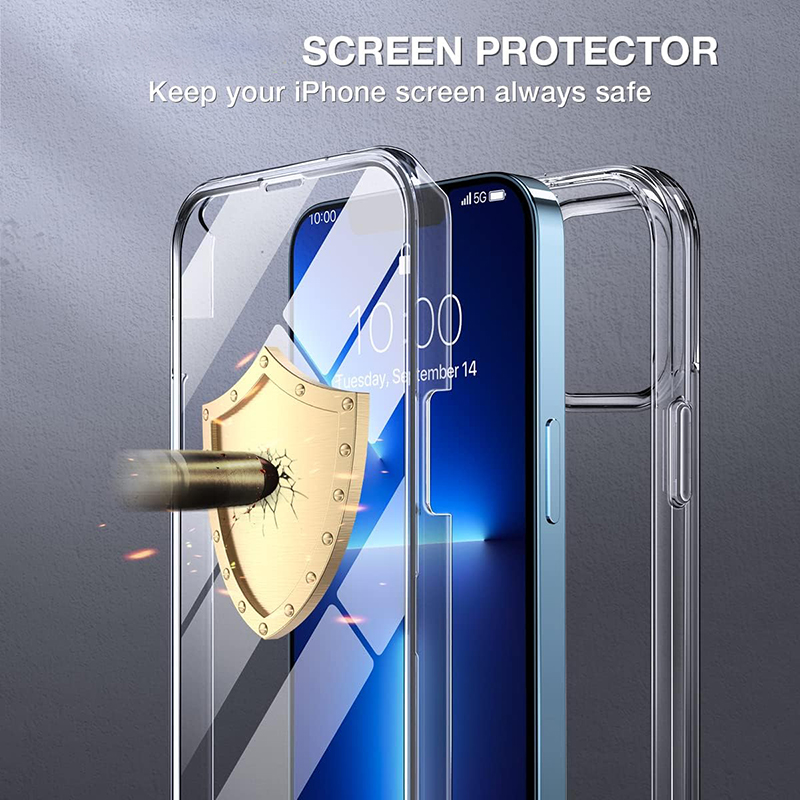 360 caso de corpo inteiro para iphone 15 14 13 12 11 pro xr xs max 8 7 6 plus se 2020 silicone tpu + pc funda transparente proteger capa